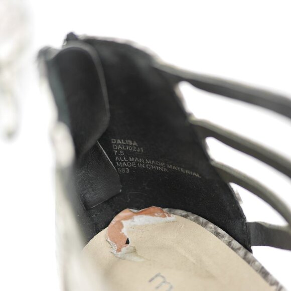 MADDEN GIRL Women's 7.5 Gray & beige snake print high heel sandals shoes DALISSA - Picture 11 of 11